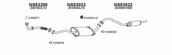  530196 Exhaust system 530196