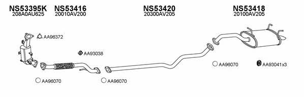  530198 Exhaust system 530198