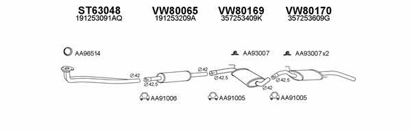 800128 Exhaust system 800128