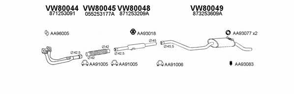  800165 Exhaust system 800165