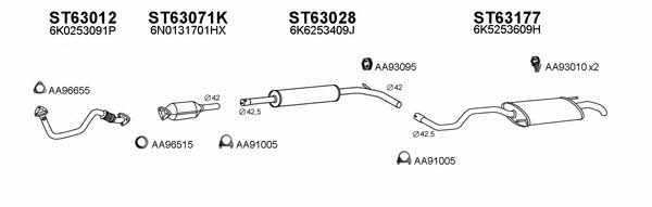  800170 Exhaust system 800170