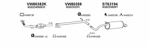  800183 Exhaust system 800183