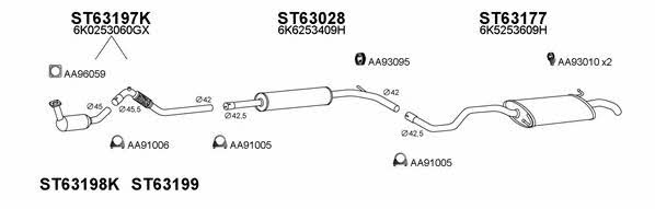  800184 Exhaust system 800184
