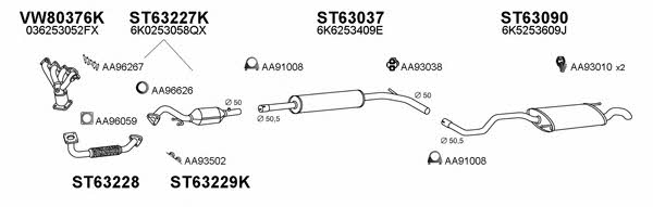  800185 Exhaust system 800185