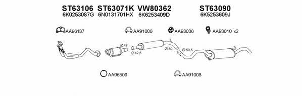  800186 Exhaust system 800186