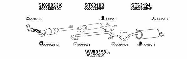  800198 Exhaust system 800198