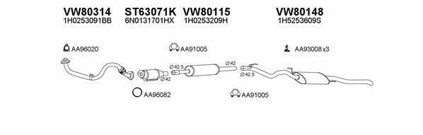  800216 Exhaust system 800216