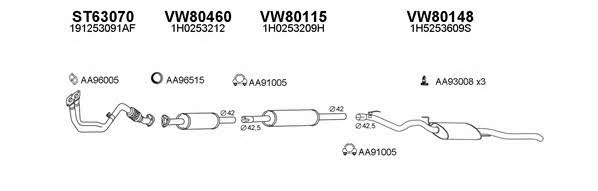  800218 Exhaust system 800218