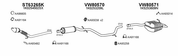  800293 Exhaust system 800293