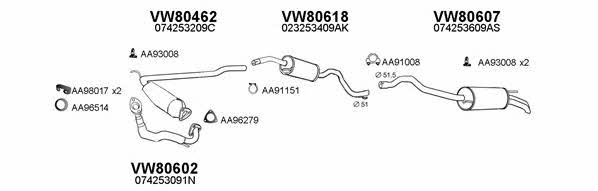  800350 Exhaust system 800350