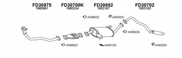  300095 Exhaust system 300095