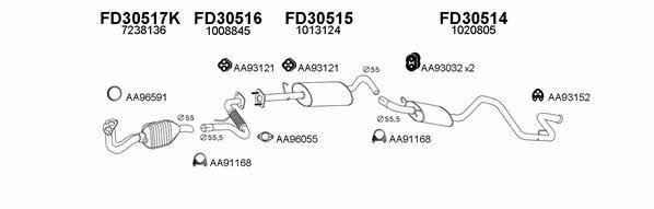  300133 Exhaust system 300133