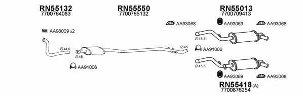  550015 Exhaust system 550015