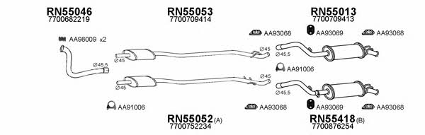  550016 Exhaust system 550016