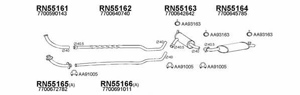  550025 Exhaust system 550025