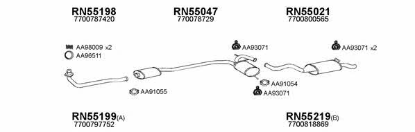  550031 Exhaust system 550031