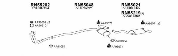  550034 Exhaust system 550034
