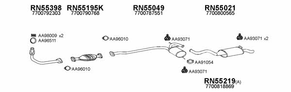  550035 Exhaust system 550035