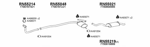  550037 Exhaust system 550037