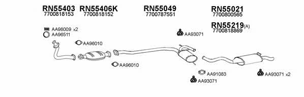  550038 Exhaust system 550038