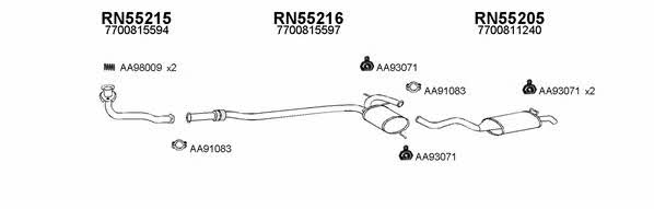  550039 Exhaust system 550039