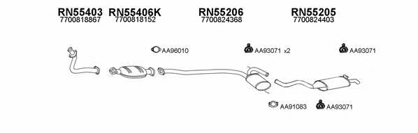  550040 Exhaust system 550040