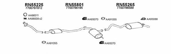  550043 Exhaust system 550043