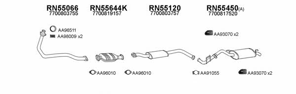  550075 Exhaust system 550075
