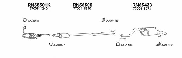  550087 Exhaust system 550087