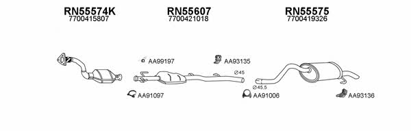  550091 Exhaust system 550091