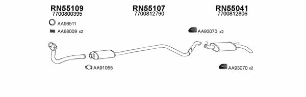  550109 Exhaust system 550109