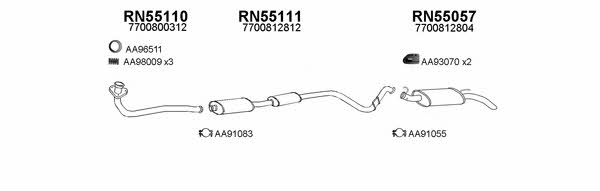  550112 Exhaust system 550112