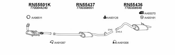 550125 Exhaust system 550125