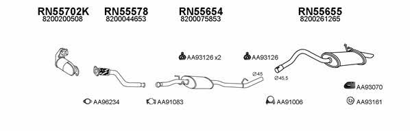  550126 Exhaust system 550126