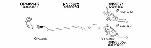  550139 Exhaust system 550139