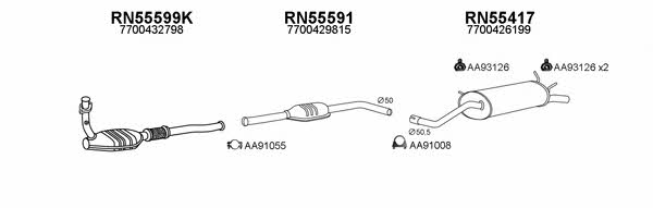  550152 Exhaust system 550152