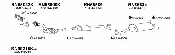  550153 Exhaust system 550153