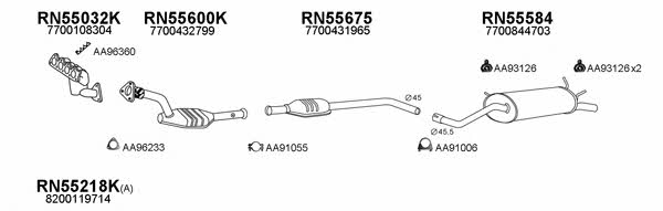  550154 Exhaust system 550154