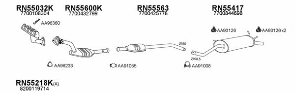  550157 Exhaust system 550157