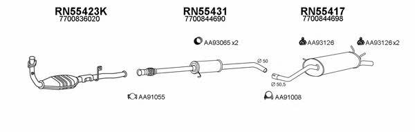  550158 Exhaust system 550158