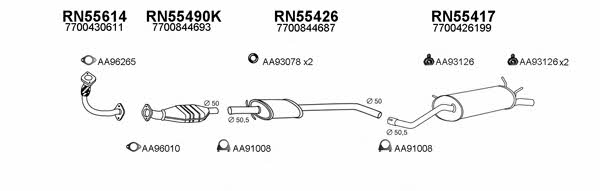  550161 Exhaust system 550161