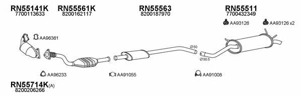  550166 Exhaust system 550166