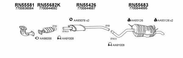  550169 Exhaust system 550169