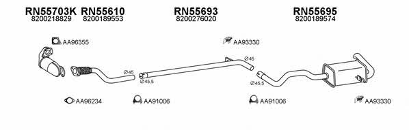  550179 Exhaust system 550179