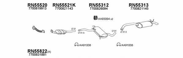  550194 Exhaust system 550194
