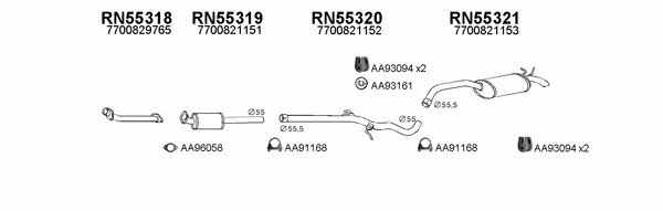  550196 Exhaust system 550196