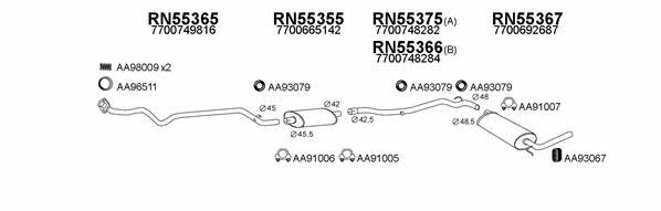  550207 Exhaust system 550207