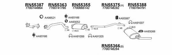  550212 Exhaust system 550212