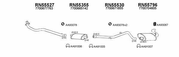 550214 Exhaust system 550214