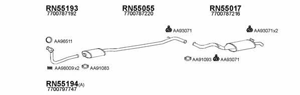  550225 Exhaust system 550225